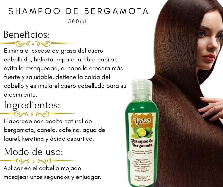 SHAMPOO DE BERGAMOTA 500ml Productos DVITA